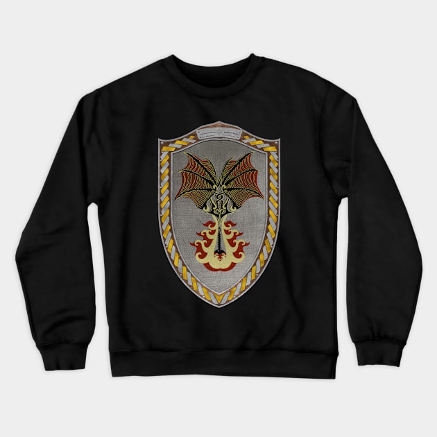 Crimson Defiance (Shield Gold and Silver Celtic Rope) Crewneck Sweatshirt by Swabcraft